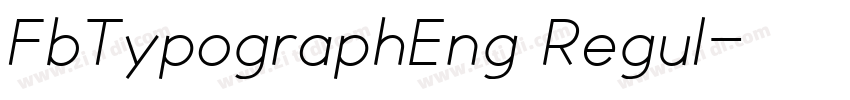 FbTypographEng Regul字体转换